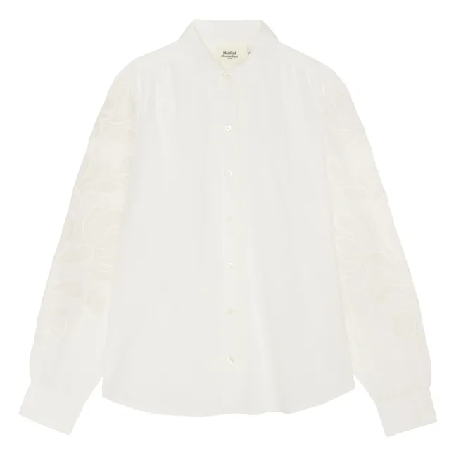 Blusa bordada cereza | Crudo