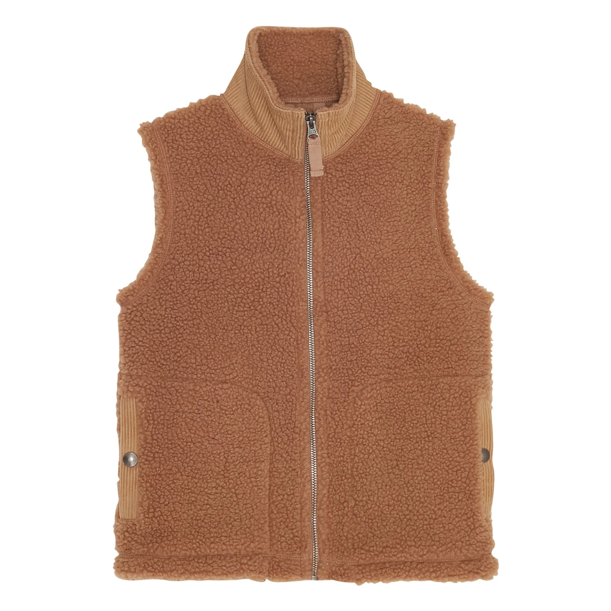 Hartford Boys Khaki Sherpa Sleeveless Jacket