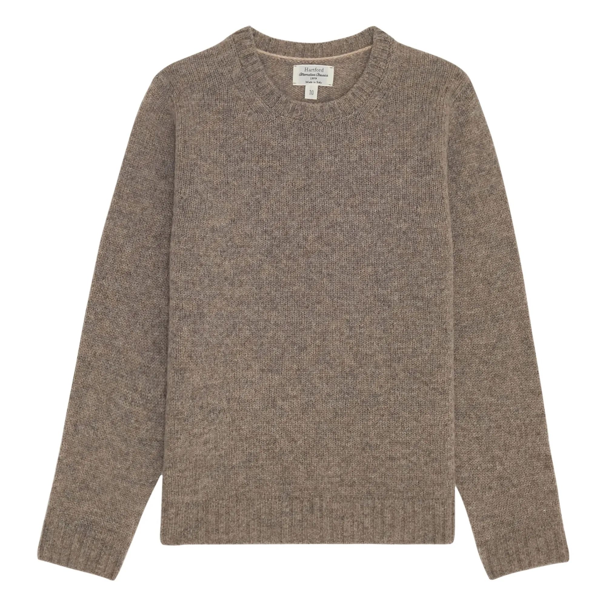 Hartford Boys Dark Beige Shetland Wool Sweater