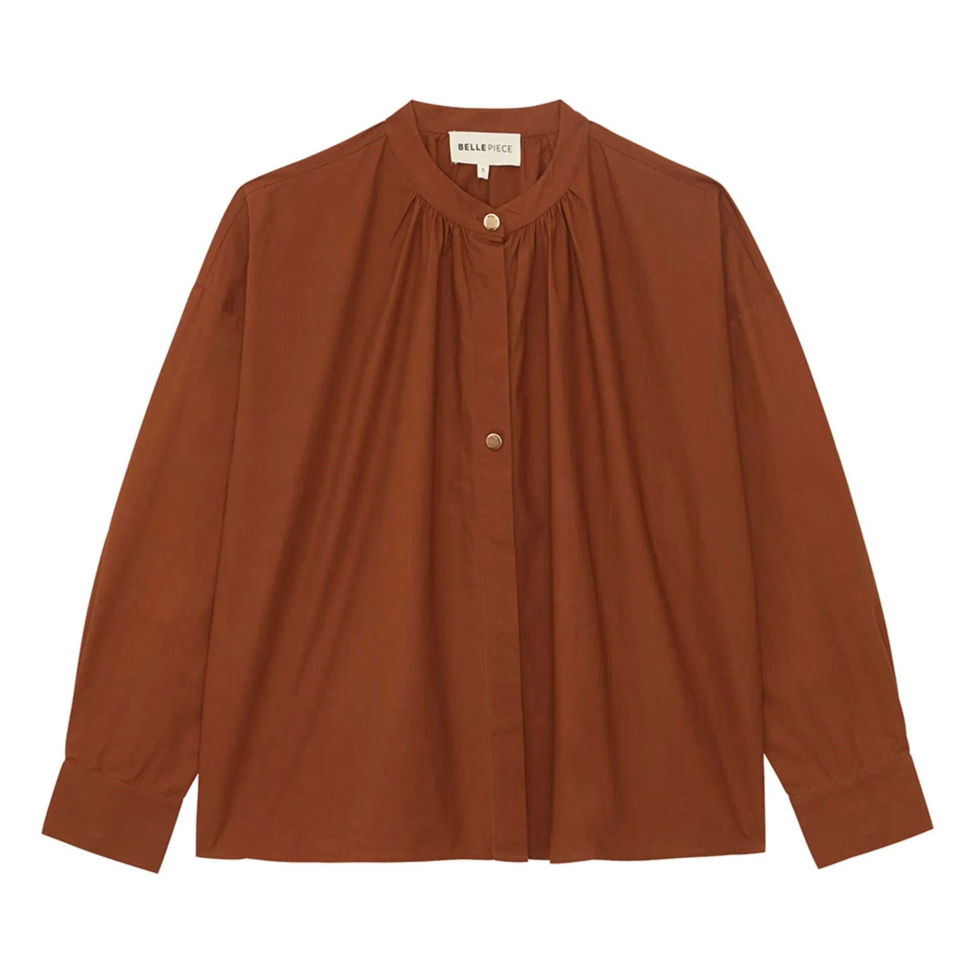 Bellepiece Mahogany Alfred Cotton Poplin Blouse