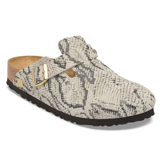 Zuecos Boston Rivet Snake  | Gris Claro