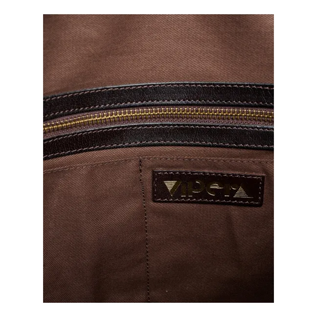 Pochette Pillow Patch Cuir | Chocolat