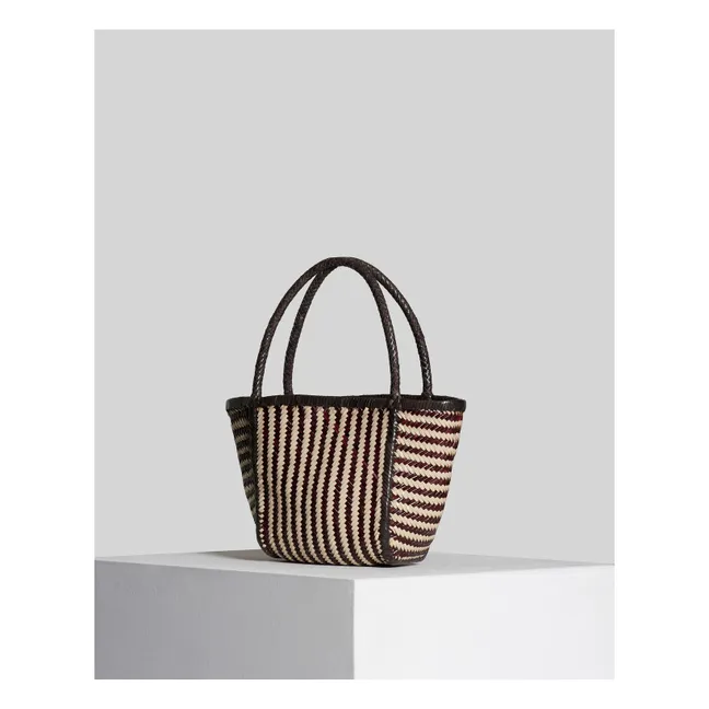 Sac Ruby Stripes Cuir | Ivoire