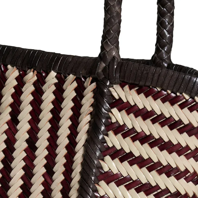 Sac Ruby Stripes Cuir | Ivoire