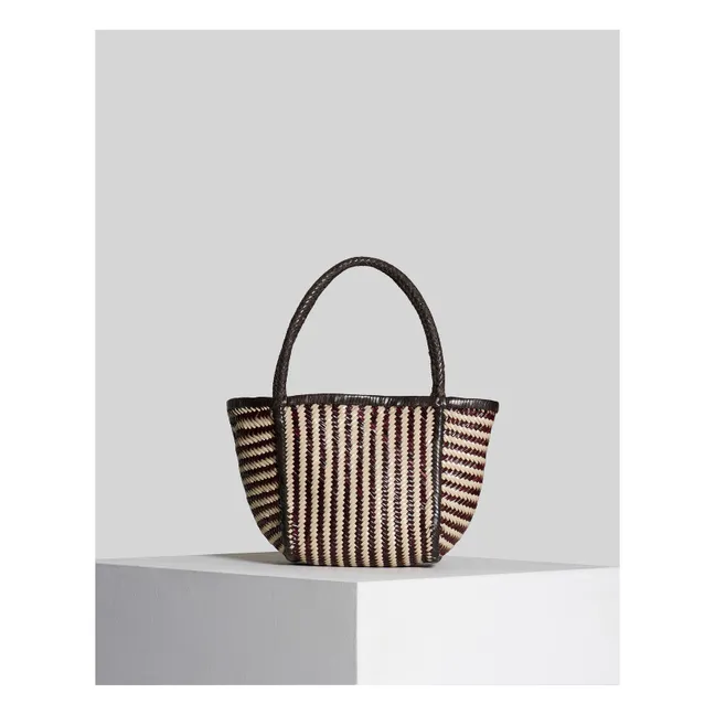 Sac Ruby Stripes Cuir | Ivoire