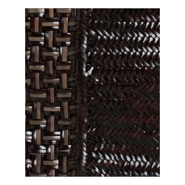 Pochette Pillow Patch Cuir | Chocolat