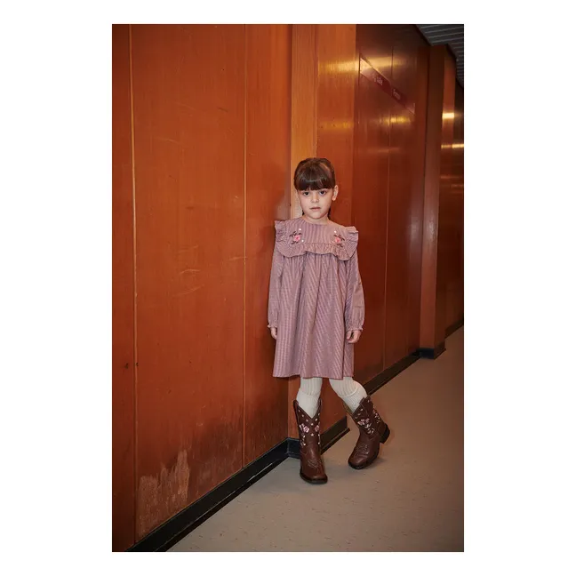 emile et ida brown vintage embroidered dress - Corduroy Apron - Pink Made in Portugal. BEST SELLING Chrome Hearts Dresses for Color:same as the photo