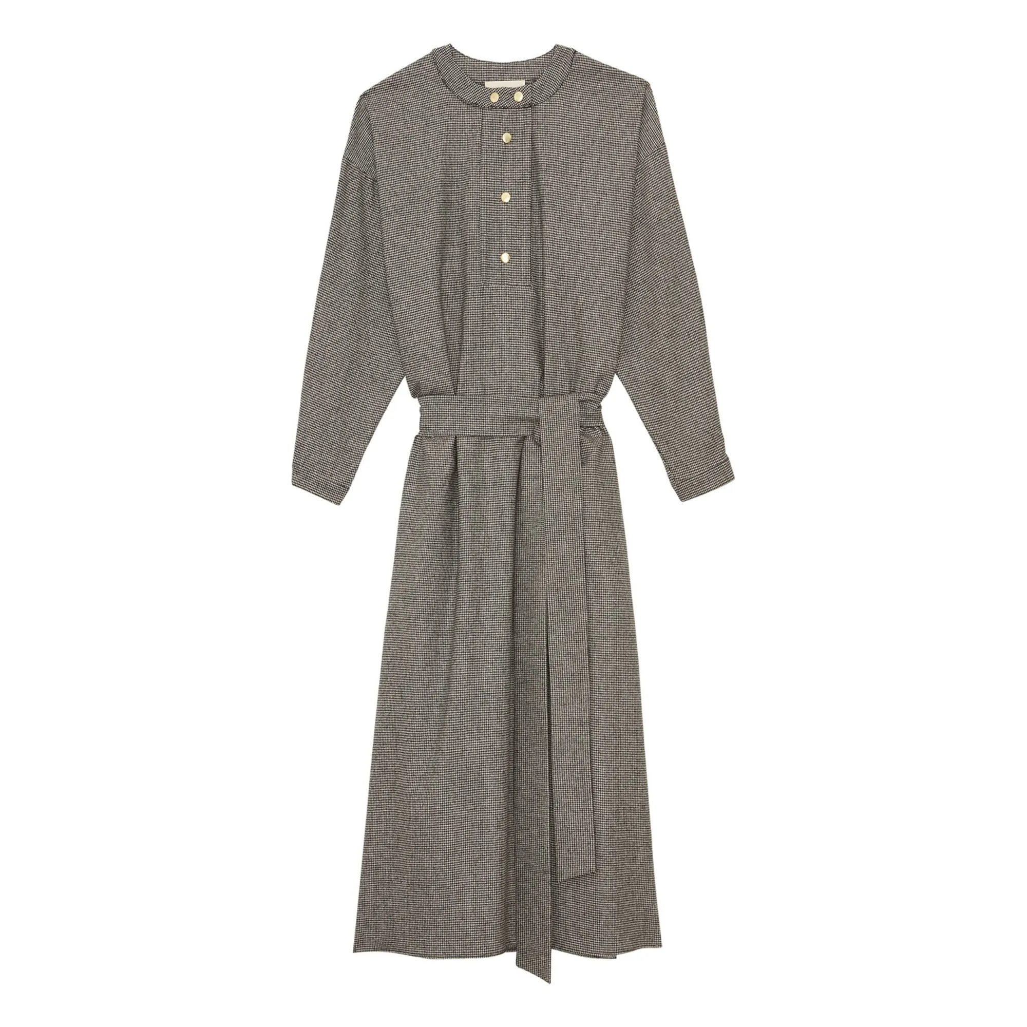 Bellepiece Black Gary Pied De Poule Wool Dress