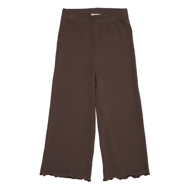 Pantalon Large Modal | Marron foncé