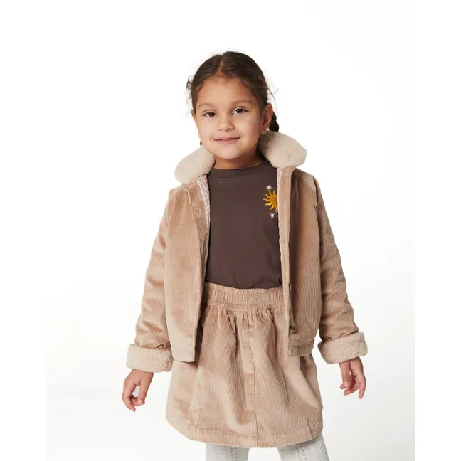 Jupe Velours Côtelé Coton Bio | Beige