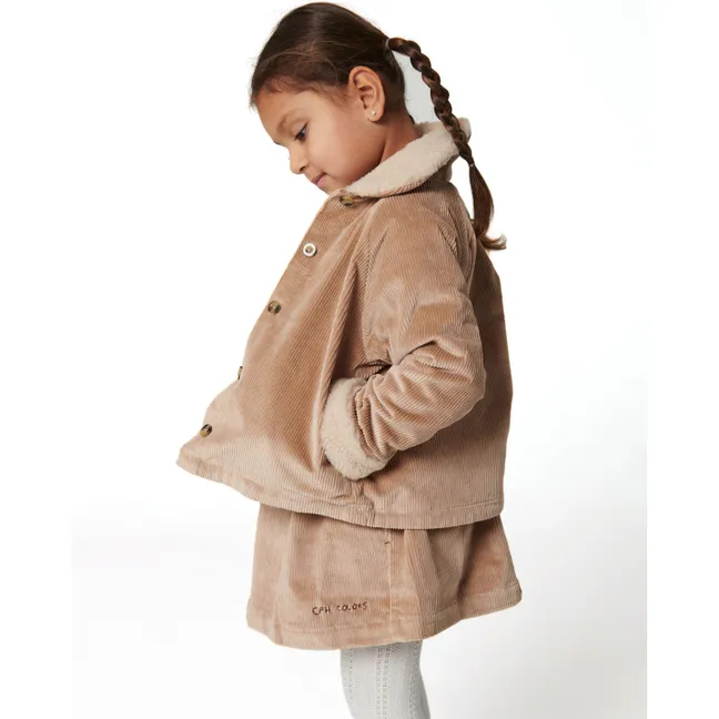 Jupe Velours Côtelé Coton Bio | Beige