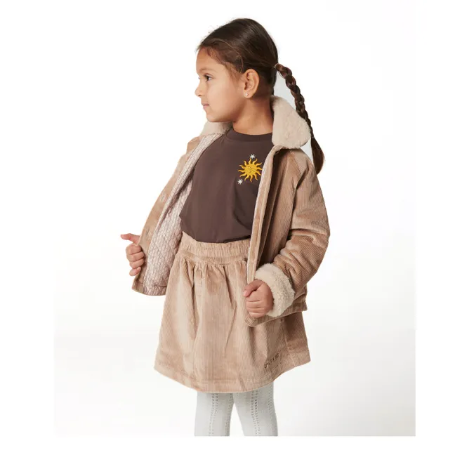 Jupe Velours Côtelé Coton Bio | Beige