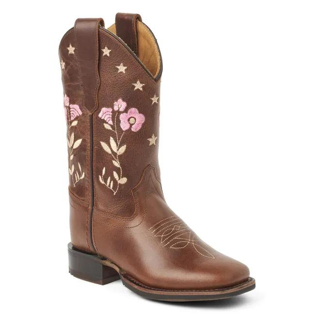 Bottes Cowboy Fleurs - Copenhagen Colors X Bootstock | Marron foncé