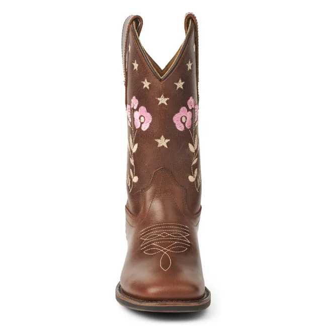 Bottes Cowboy Fleurs - Copenhagen Colors X Bootstock | Marron foncé