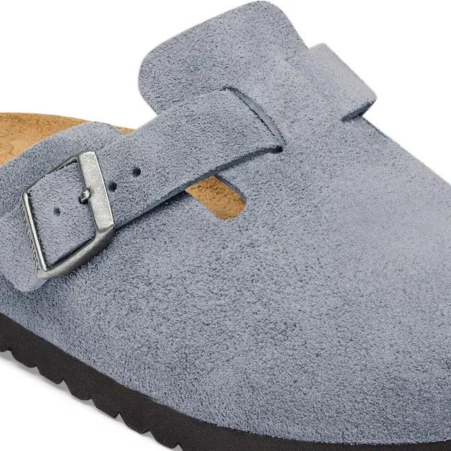 Zuecos Bostons de ante | Azul