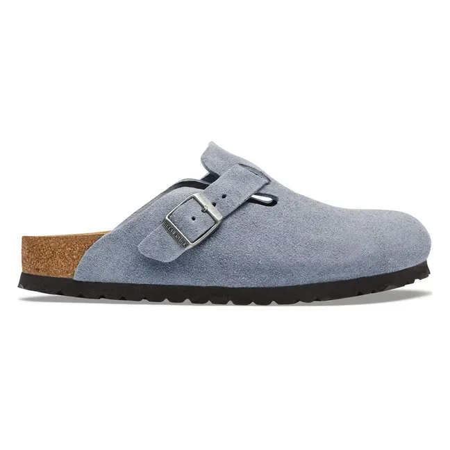 Zuecos Bostons de ante | Azul