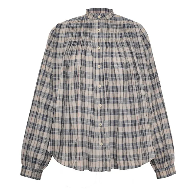 Blouse Pierre Soie et Lin | Bleu