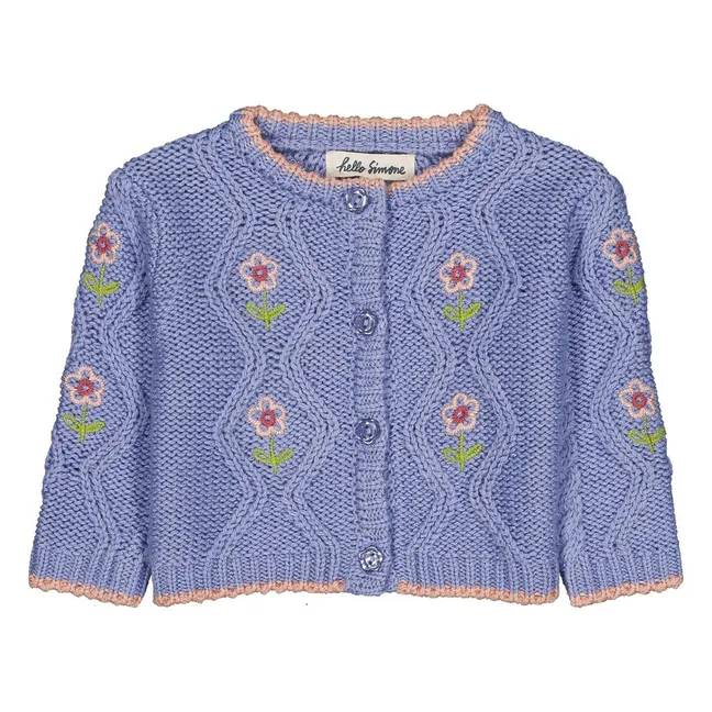 Gilet Jeannette Fleurs | Mauve
