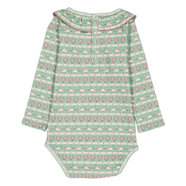 Ensemble Body et Bavoir Pernilla Coton Bio | Turquoise