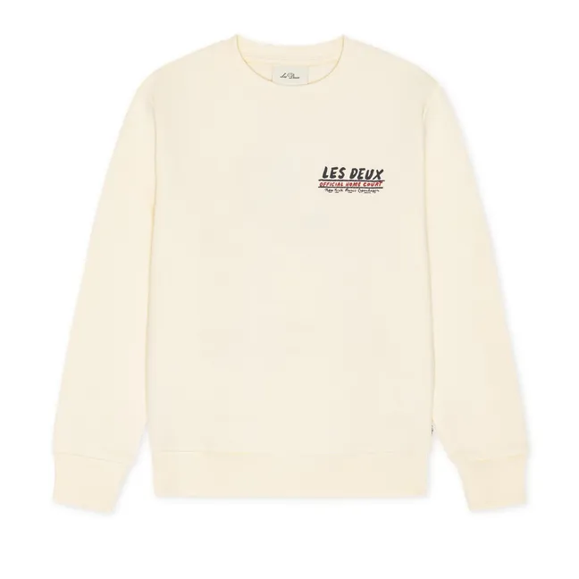 Les Deux Organic Cotton Sweatshirt with Plates | Ivory