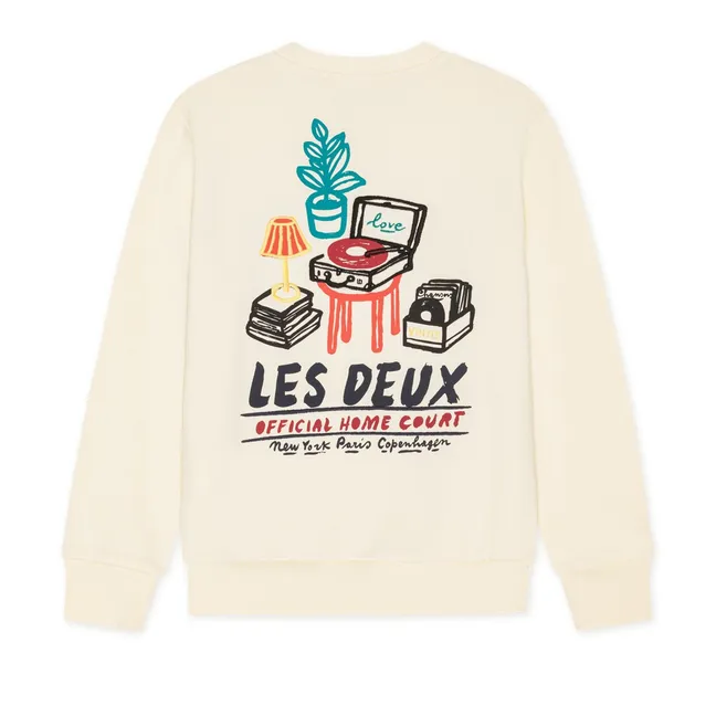 Les Deux Organic Cotton Sweatshirt with Plates | Ivory