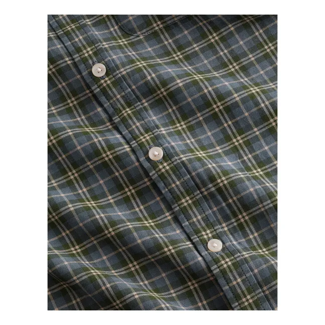 Checkered Shirt  | Navy blue