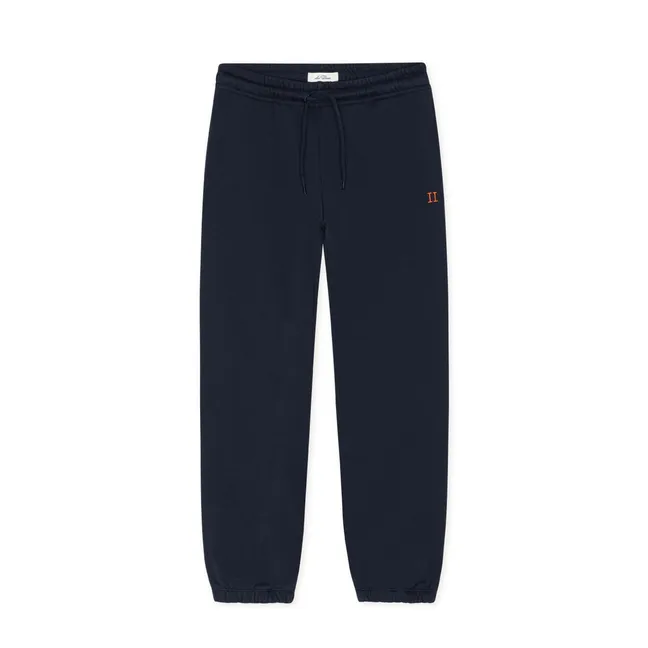 Pantalones de chándal con logotipo en contraste, de algodón orgánico | Azul Marino