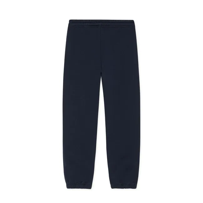 Pantalones de chándal con logotipo en contraste, de algodón orgánico | Azul Marino