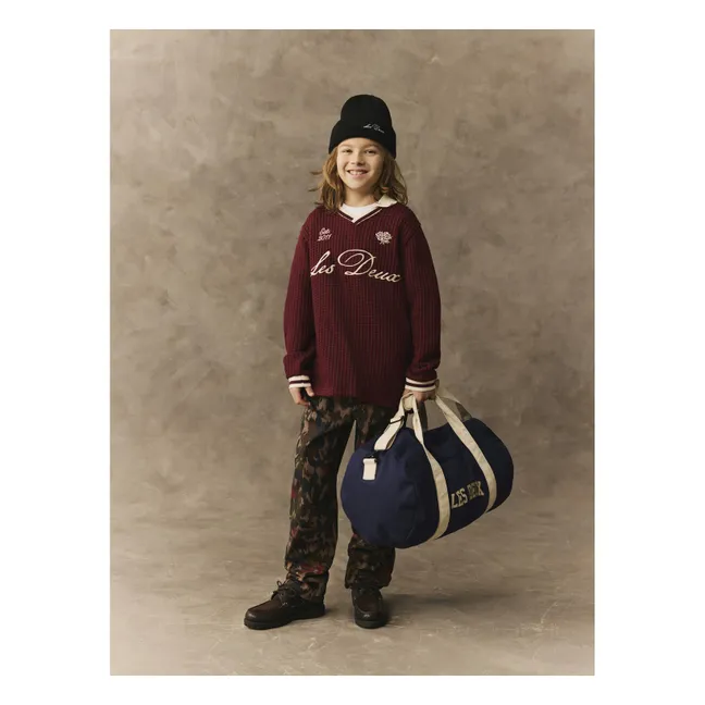 Polo Waffle Coton Bio | Bordeaux