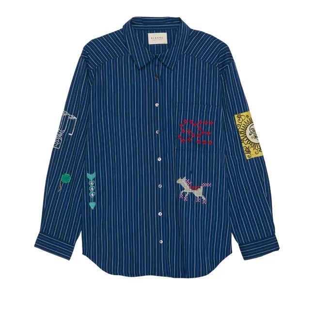 Chemise Rayures Brenna | Bleu marine