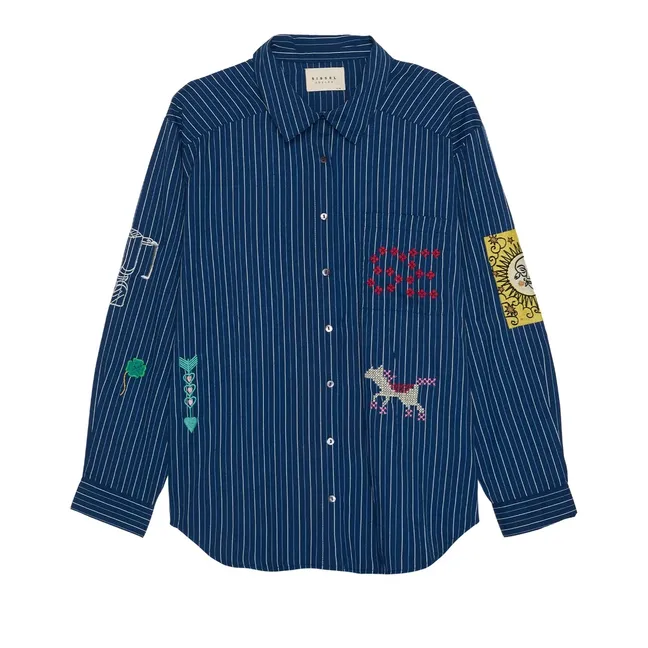 Chemise Rayures Brenna | Bleu marine