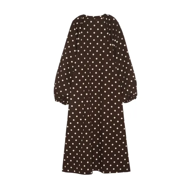 Robe Pois Lara Coton Bio | Crème
