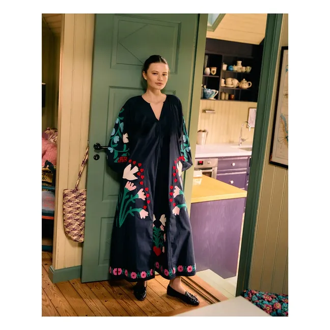 Robe Fran Coton Bio | Bleu marine
