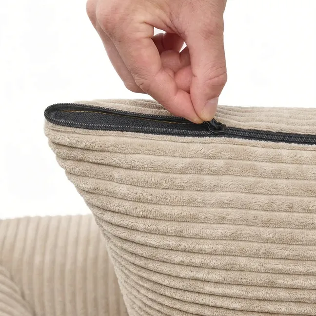 Panier pour chien en velours côtelé  Snozy | Beige