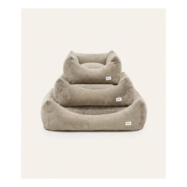 Panier pour chien en velours côtelé  Snozy | Beige