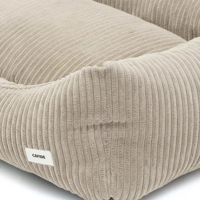Panier pour chien en velours côtelé  Snozy | Beige