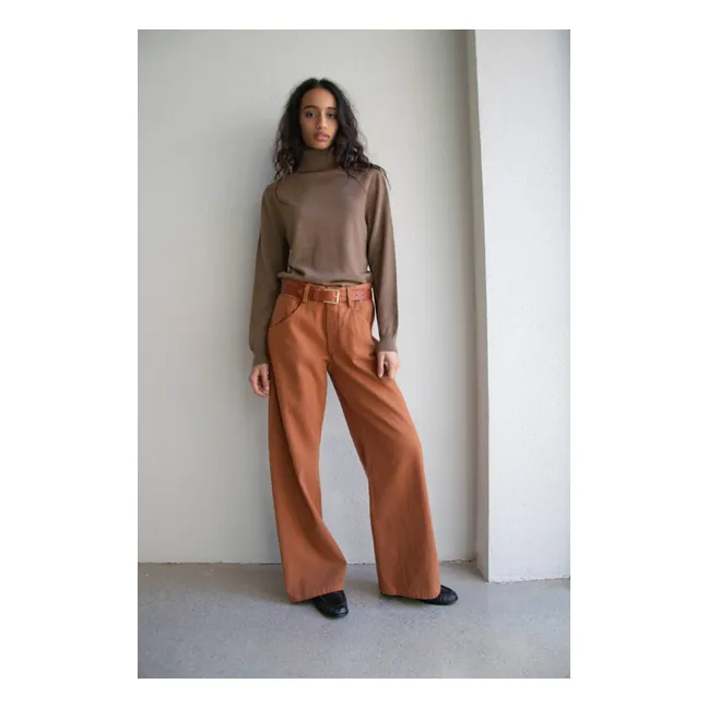 Pantalon Zeynep Coton Bio | Noisette