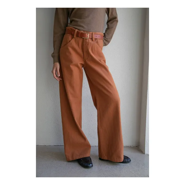 Pantalon Zeynep Coton Bio | Noisette