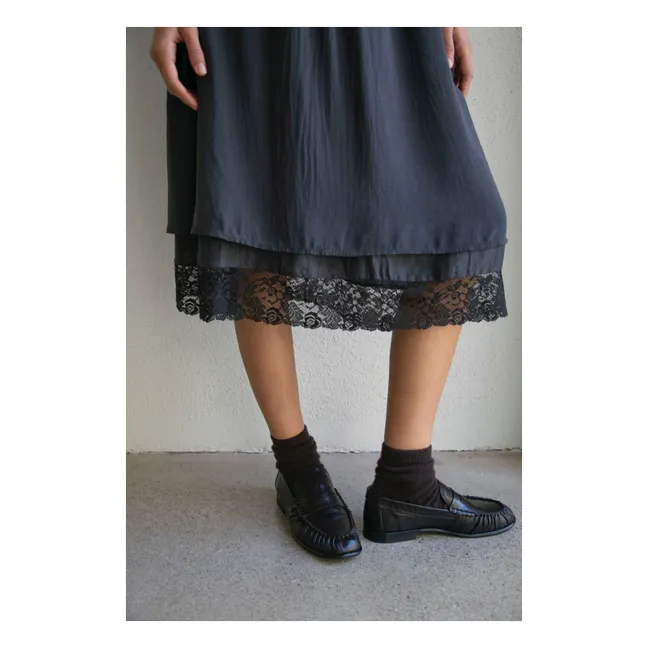 Robe Coquette Soie | Noir
