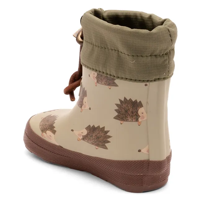 Bottes de Pluie Barefoot Hérissons | Marron