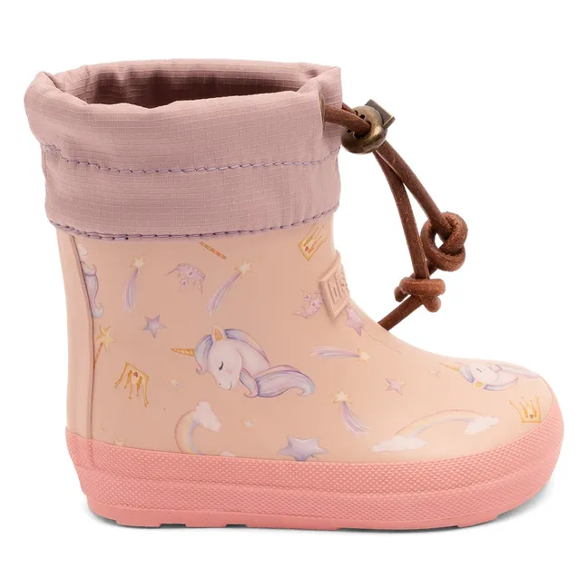 Bottes de Pluie Barefoot Licornes | Rose