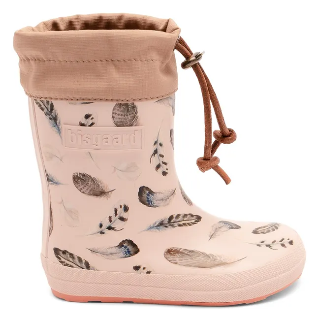 Bottes de Pluie Barefoot Plumes | Rose pâle