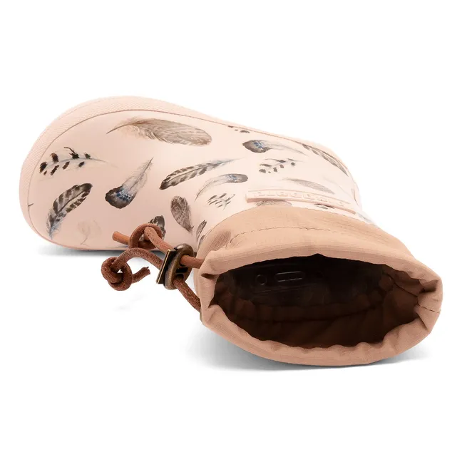 Bottes de Pluie Barefoot Plumes | Rose pâle