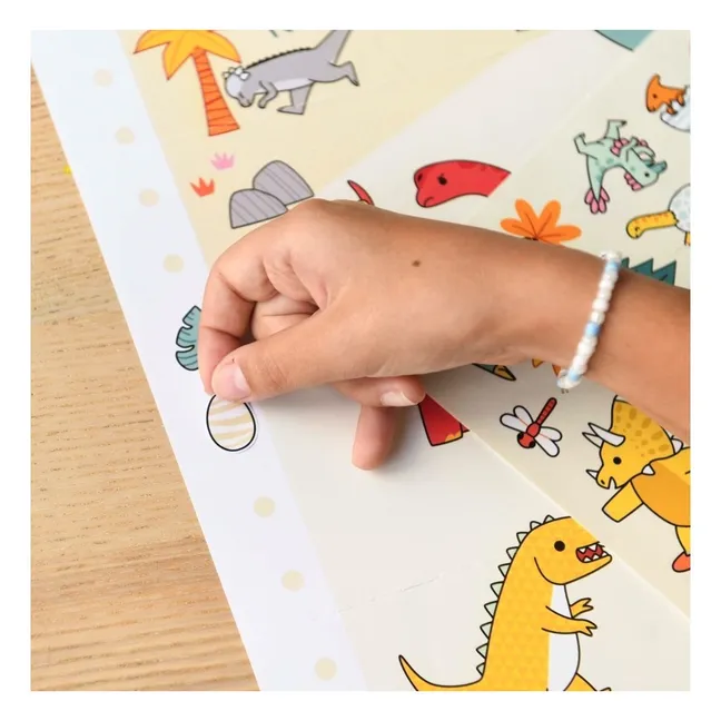 Pegatinas creativas con motivos de dinosaurios | Multicolor