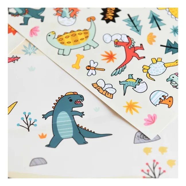 Poster Stickers Créatif Les Dinosaures | Multicolore
