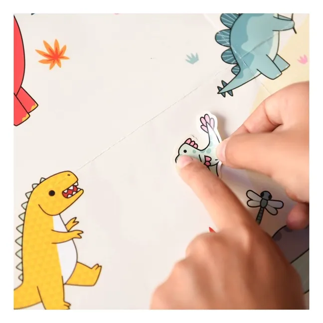 Pegatinas creativas con motivos de dinosaurios | Multicolor