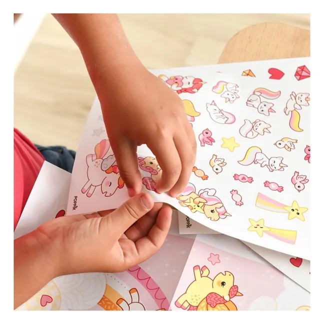 Pegatinas creativas de unicornios para pósteres | Multicolor