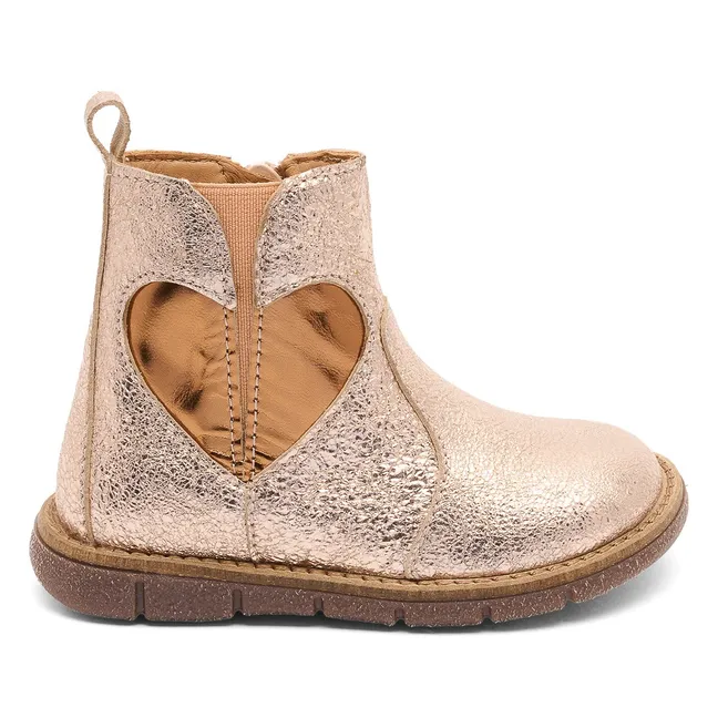 Maggie Iridescent Ankle Boots | Pink