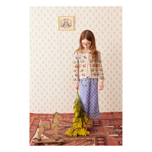 Gilet Jeannette Fleuri | Crème