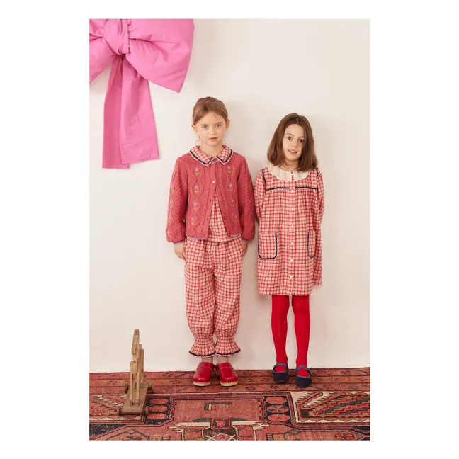 Pantalon Mignon Carreaux | Rouge